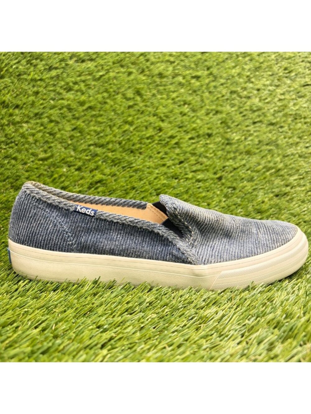 Keds Double Decker Womens Size 7.5 Blue Casual Comfort Slip On Shoes Sneakers